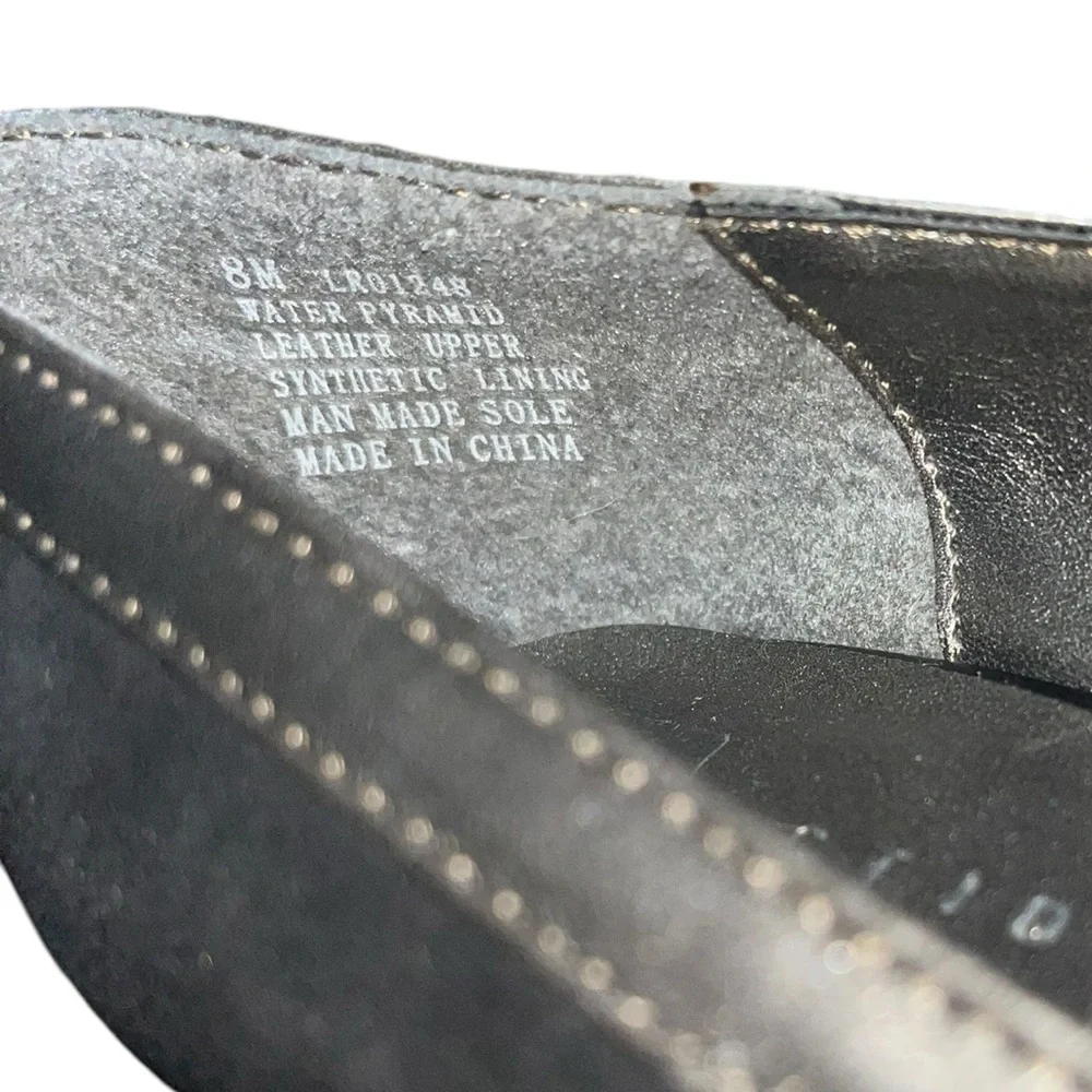 Vintage Style Kenneth Cole Reaction Black Suede & Metallic Pumps 8 M - Picture 5 of 5